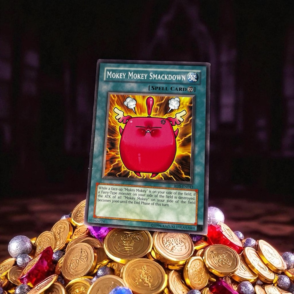 1996 Yu-Gi-Oh Mokey Mokey Smackdown Spell Card RDS-EN043
